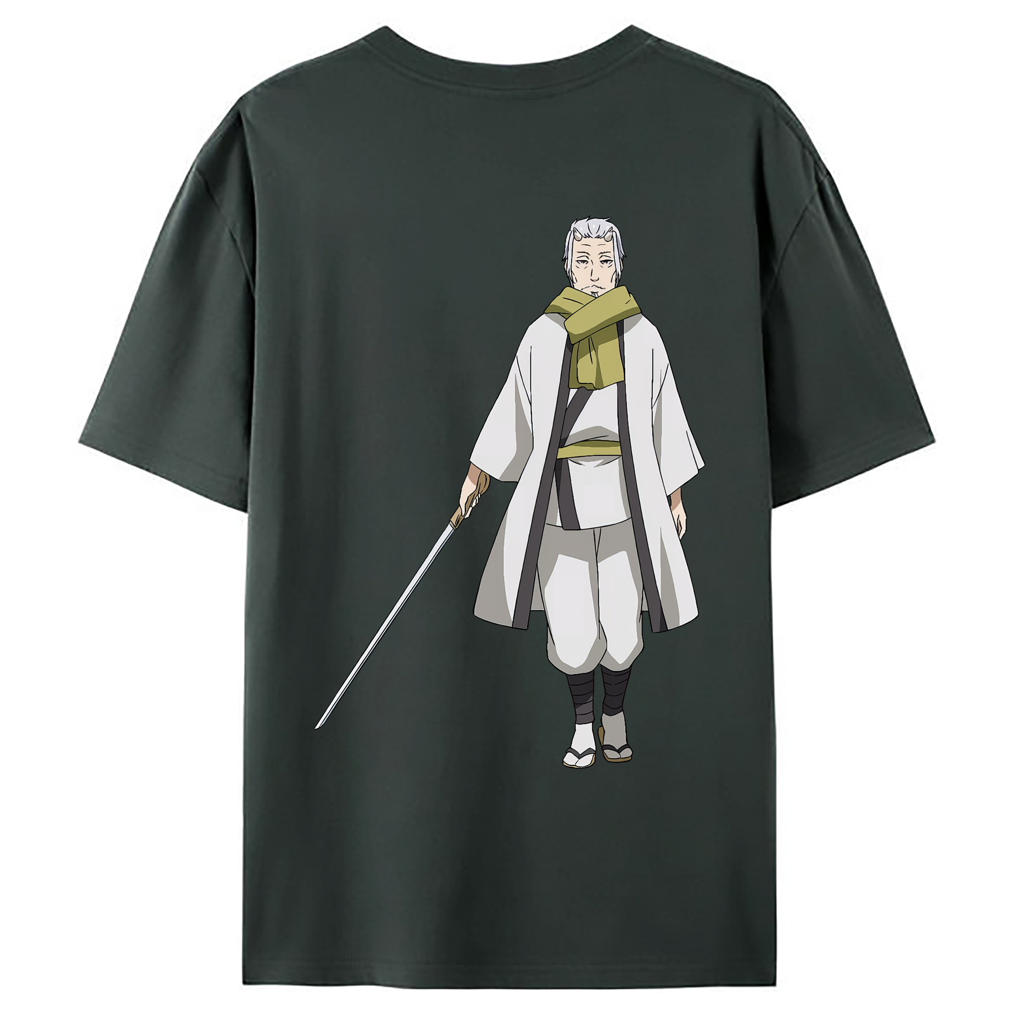 （画像用） 転スラ Regarding Reincarnated to Slime 綿100％ メンズ半袖Tシャツ（バックプリント） 通気性